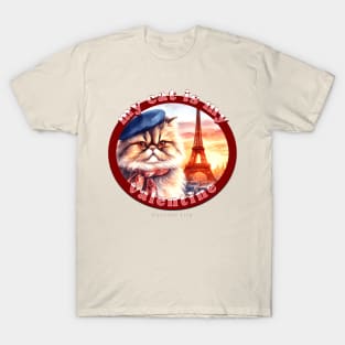 My French Valentine Cat Persian Life 19P T-Shirt